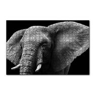 Cakapuzzle Yakın Plan Fil Siyah Beyaz 120 Parça Puzzle
