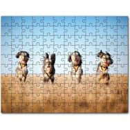 Cakapuzzle Yakışıklı Genç ve Etrafında Pervane Melekler Mdf 120 Parça Puzzle