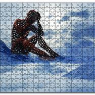 Cakapuzzle Yalnız Düşünen İnsan Figürü Ahşap 255 Parça Puzzle