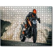 Cakapuzzle Yamaha Naked Motorsiklet ve Patinaj Dumanları Mdf 500 Parça Puzzle