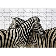 Cakapuzzle Yanyana Bir Çift Zebra 120 Parça Ahşap Puzzle