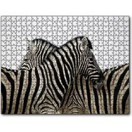 Cakapuzzle Yanyana Bir Çift Zebra Mdf 1000 Parça Puzzle