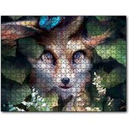 Cakapuzzle Yaprakların Arasındaki Sevimli Tilki Mdf 1000 Parça Puzzle