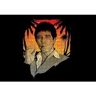 Cakapuzzle Yaralı Yüz Tony Montana Puro İçiyor 120 Parça Ahşap Puzzle