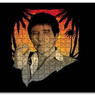 Cakapuzzle Yaralı Yüz Tony Montana Puro İçiyor Mdf 1000 Parça Puzzle
