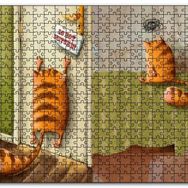 Cakapuzzle Yaramaz Kedi Rahatsız Etmeyin Yazılı Mdf 1000 Parça Puzzle