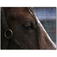 Cakapuzzle Yelesi Örülü Kahverengi At Yakın Çekim Mdf 1000 Parça Puzzle