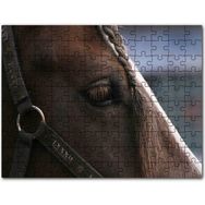 Cakapuzzle Yelesi Örülü Kahverengi At Yakın Çekim Mdf 255 Parça Puzzle