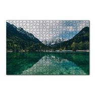 Cakapuzzle Yeşil Göl Orman ve Karlı Dağlar 120 Parça Ahşap Puzzle