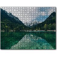 Cakapuzzle Yeşil Göl Orman ve Karlı Dağlar 255 Parça Puzzle
