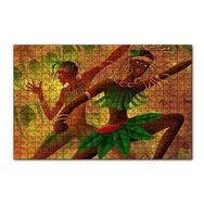 Cakapuzzle Yeşil Yaprak Elbiseli Dans Eden Afrikalı Kadınlar 120 Parça Puzzle