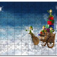 Cakapuzzle Yılbaşı Hediyelerini Teslim Eden Minik Elfler Mdf 500 Parça Puzzle