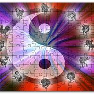 Cakapuzzle Yin Yang Sembolü ve Çin Hayvanlı Takvimi Mdf 1000 Parça Puzzle