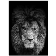 Cakapuzzle Yorgun Kral Aslan Siyah Beyaz Görsel Mdf 500 Parça Puzzle