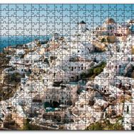 Cakapuzzle Yunanistan Santorini Yamaç Evleri Mdf 1000 Parça Puzzle