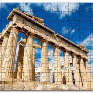 Cakapuzzle Yunanistan Tapınak Harabeleri ve Bulutlar Mdf 120 Parça Puzzle