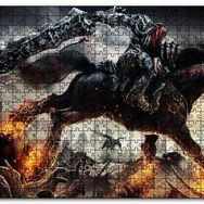 Cakapuzzle Yüzüklerin Efendisi Nazgul ve Alevler Mdf 120 Parça Puzzle