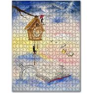 Cakapuzzle Zamanın Sınırında Kitap ve Saatler Ahşap 500 Parça Puzzle