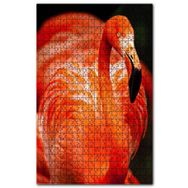 Cakapuzzle Zarif Flamingo Siyah Arkaplan Ahşap 255 Parça Puzzle