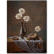 Cakapuzzle Zarif Vazo İçinde Karahindiba Tohumları Ahşap 500 Parça Puzzle