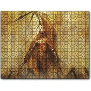 Cakapuzzle Zırhlı Haçlı Şövalyesi ve Savaş Sancakları Mdf 1000 Parça Puzzle