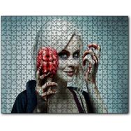 Cakapuzzle Zombi Kadın Beyin Dondurması Görseli Mdf 120 Parça Puzzle
