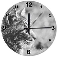Cakasaat Avcı Kedi Ahşap Duvar Saati
