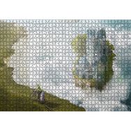 Cakatablo Bulutlar Kale ve Bisikletli Genç 1000 Parça Puzzle