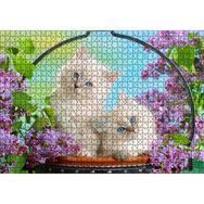 Cakatablo Çiçek ve Sevimli Kediler 1000 Parça Puzzle