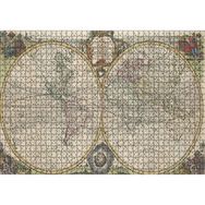 Cakatablo İngiliz Vintage Dünya Haritası Yeni ve Doğru Görsel 1000 Parça Puzzle