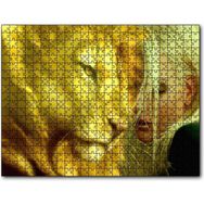 Cakatablo Sarı Saçlı Kız ve Aslan 1000 Parça Puzzle