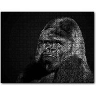 Cakatablo Siyah Goril Görseli 1000 Parça Puzzle