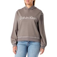 Calvin Klein 000QS7040E Hoodie Gri Kadın Kazak