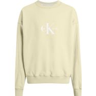 Calvin Klein Archival Monologo Crew Neck Yeşil Erkek Sweatshirt