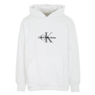 Calvin Klein Archıval Monologo Hoodie Beyaz Erkek Sweatshirt