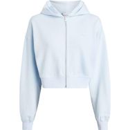 Calvin Klein CK Embro Badge Zip-Through Mavi Kadın Sweatshirt