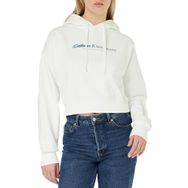 Calvin Klein CK Slogan Hoodie Beyaz Kadın Sweatshirt