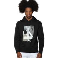 Calvin Klein Connected Layer Landscape Hoodie Siyah Erkek Sweatshirt