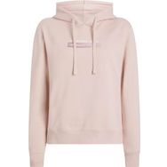 Calvin Klein Diffused Box Hoodie Pembe Kadın Sweatshirt