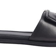 Calvin Klein Flat Relock Lth Slide Siyah Kadın Sandalet