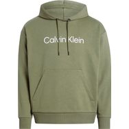 Calvin Klein Hero Logo Comfort Hoodie Yeşil Erkek Sweatshirt