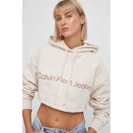 Calvin Klein Hero Monologo Short Hoodie Beyaz Kadın Sweatshirt