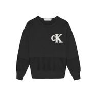 Calvin Klein IB0IB01684BEH Düz Erkek Çocuk Siyah Sweatshirt