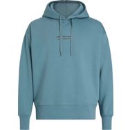 Calvin Klein Illusion Logo Hoodie Mavi Erkek Sweatshirt