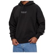 Calvin Klein Illusion Logo Hoodie Siyah Erkek Sweatshirt