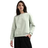Calvin Klein Institutional Crew Neck Yeşil Kadın Sweatshirt