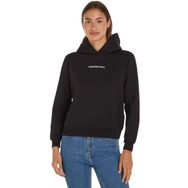Calvin Klein Instıtutıonal Regular Hoodıe Siyah Kadın Sweatshirt