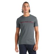 Calvin Klein Mixed institutional logo TEE Gri Erkek T-shirt