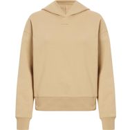 Calvin Klein Nano Logo Relaxed Hoodie Kahverengi Kadın Sweatshirt
