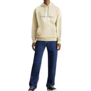 Calvin Klein Seasonal Monologo Regular Haki Hoodie Erkek Sweatshirt